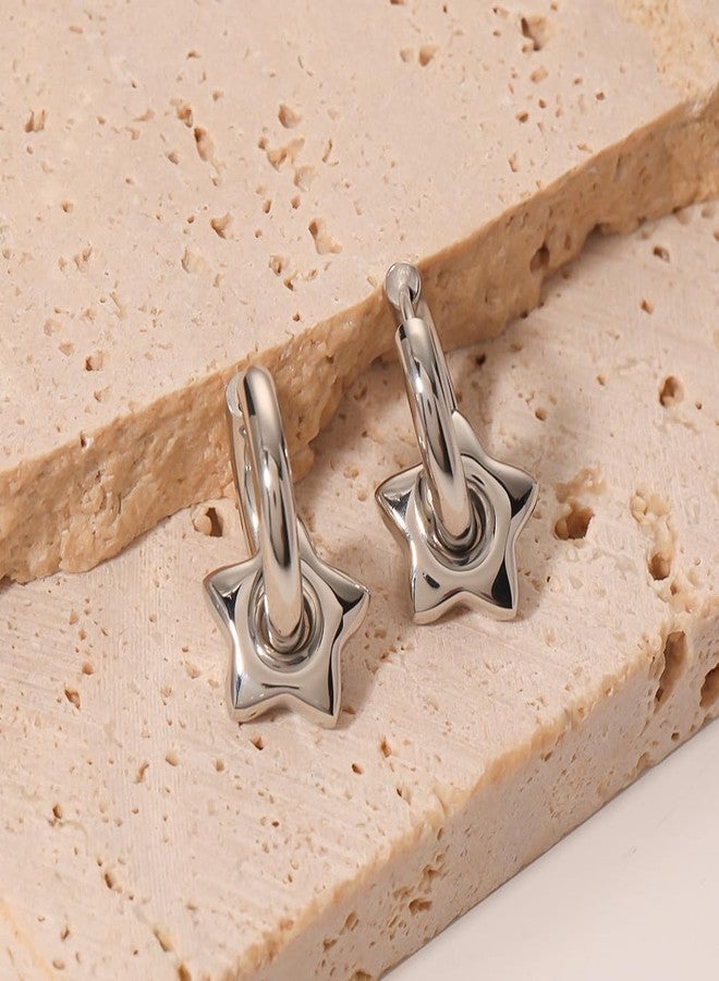EXPHAIN Star Hoop Earrings For Women - Image 4